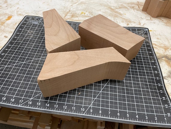 Three Alder carving blanks, smoker wood