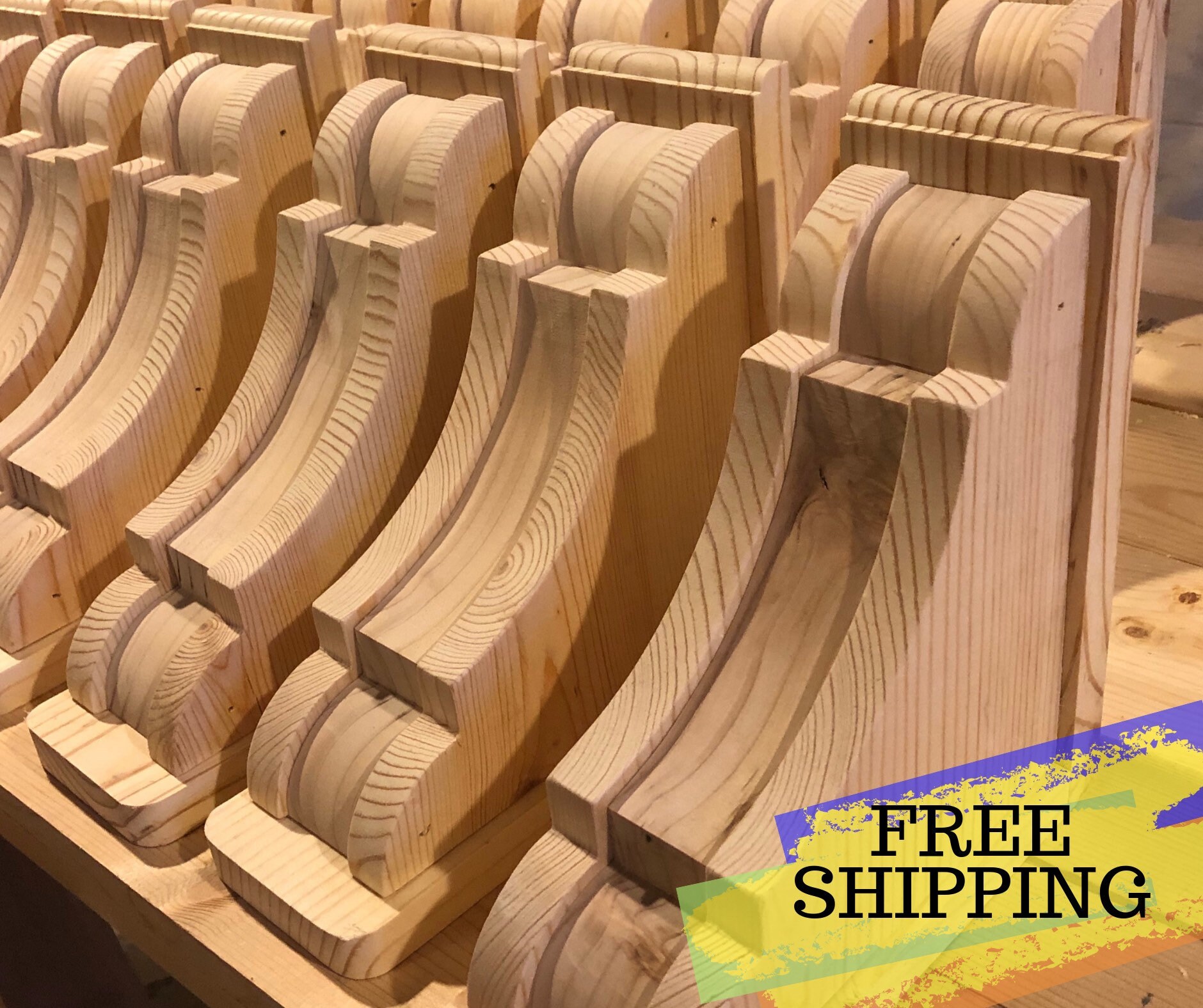 9 X 9 Wooden Corbel Shelf Bracket Victorian Home Shelf Corbels