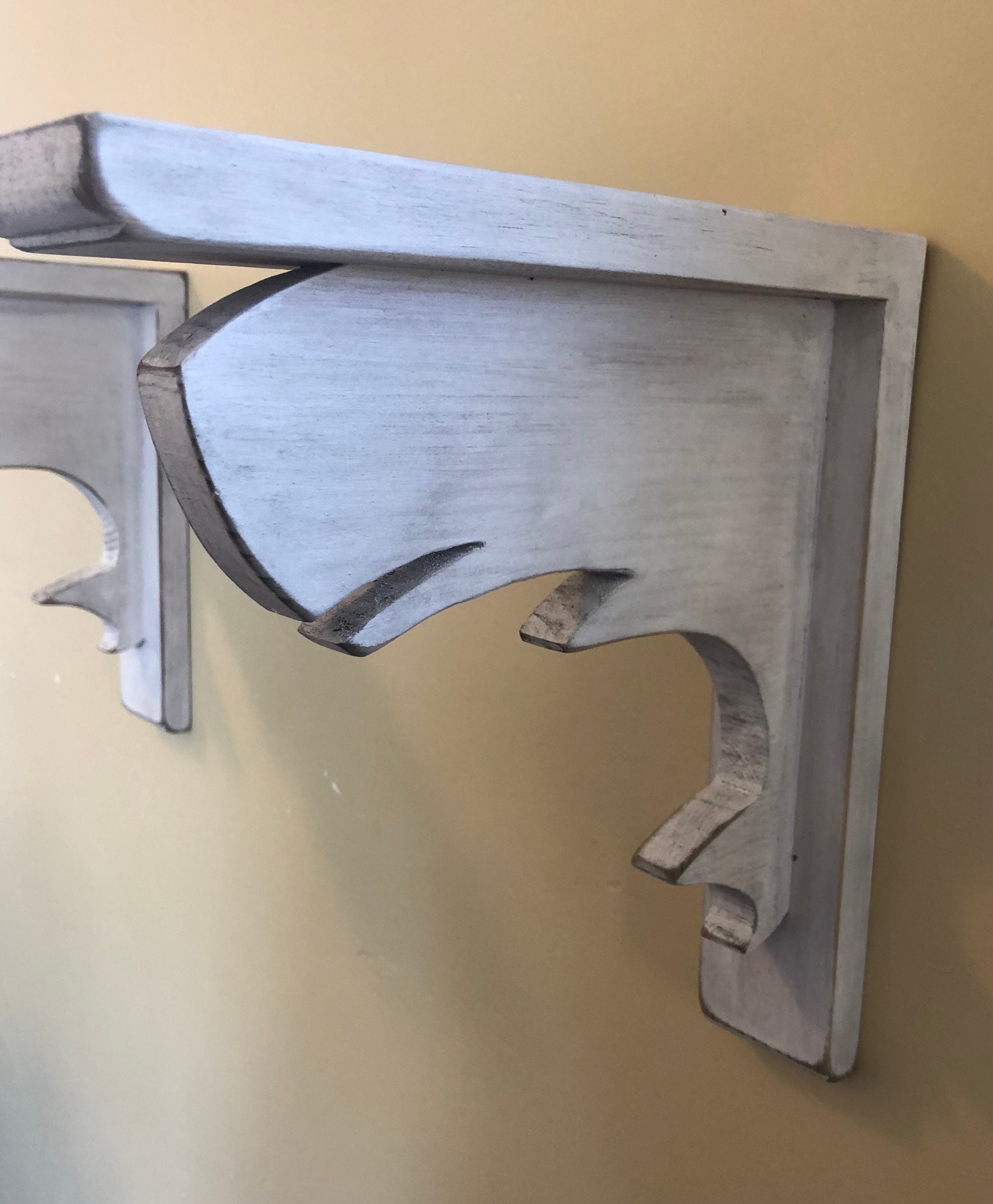 Par de corbetas de ballena de madera soportes de estante | Etsy