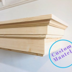 Solid Wood Fireplace Mantel Shelf, Classic Style