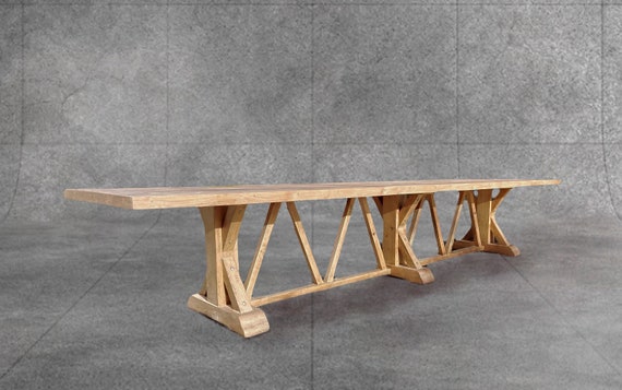 Large trestle dining table, conference table, last supper table