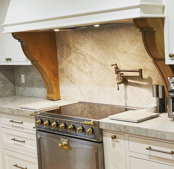 Pair Rustic Range Hood corbels