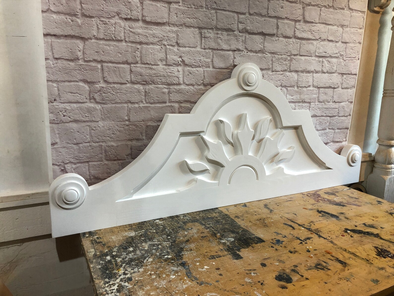 Wooden Headboard Rising Sun Theme Solid Wood Etsy