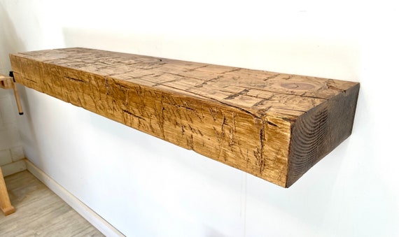 Floating Mantel, Beam Mantel, Huge Shelf, Farmhouse Mantel, Wood Mantel