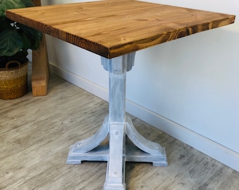 Small Trestle Table, Pedestal Table, Bistro Table