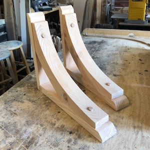 Solid Alder Craftsman Corbel Bracket, Mission Style, Custom Sizes