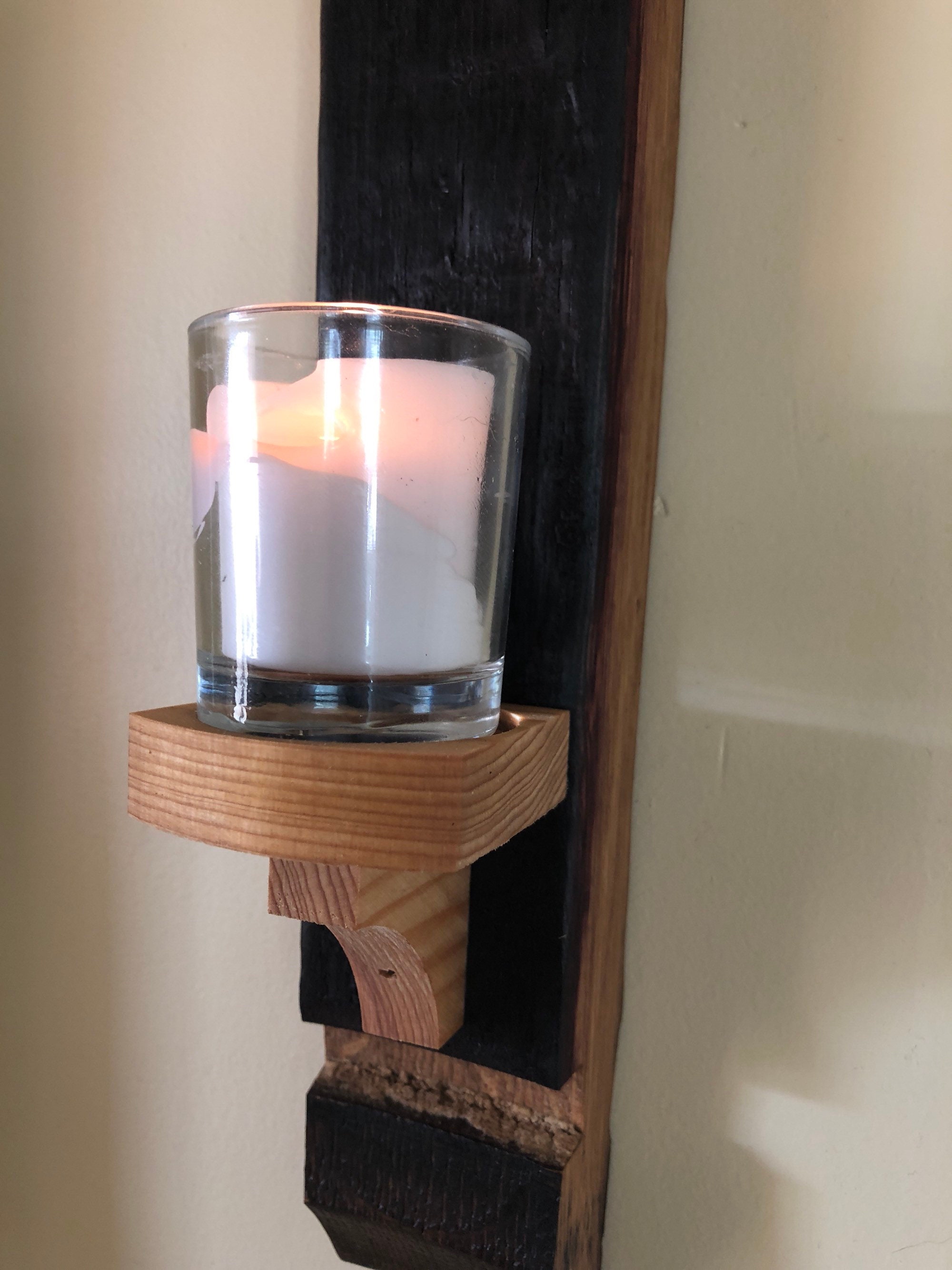 Candle holder, wall sconce, made from, a wine barrel, gothic, home