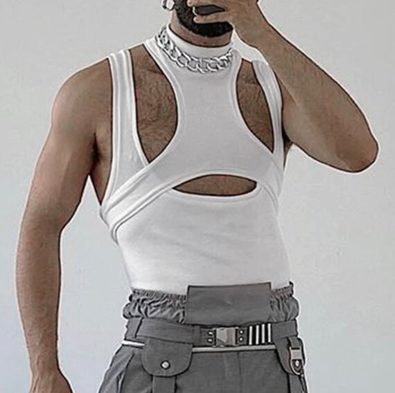 turtleneck tank top mens