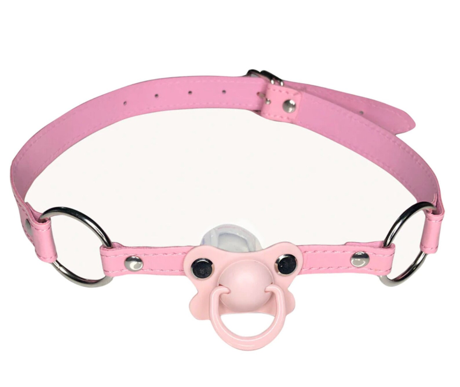 Adult Pacifier Collar Choker Gag Mouth Plug Dummy Restraint Etsy