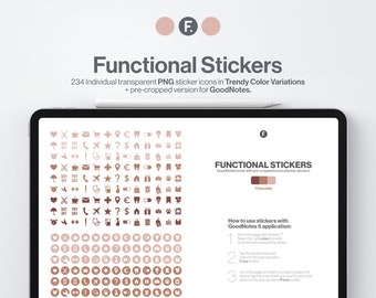 Digital Sticker Icons, Functional Stickers, Individual PNG Stickers