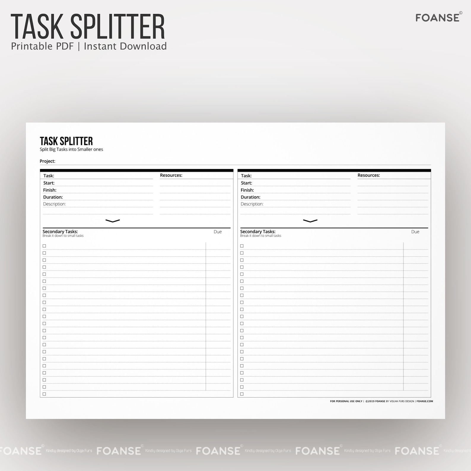 Project Planner Business Planner College Planner Printable | Etsy