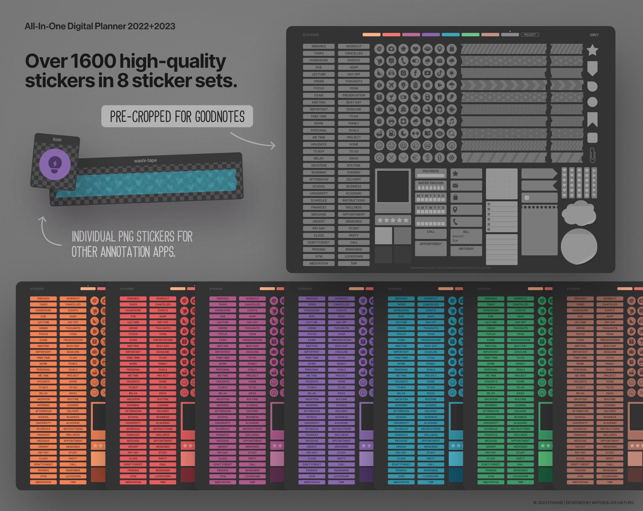 Cornell Academic Calendar 2023 2024 Dark Mode All-In-One Digital Planner 2022 2023 Goodnotes | Etsy Canada