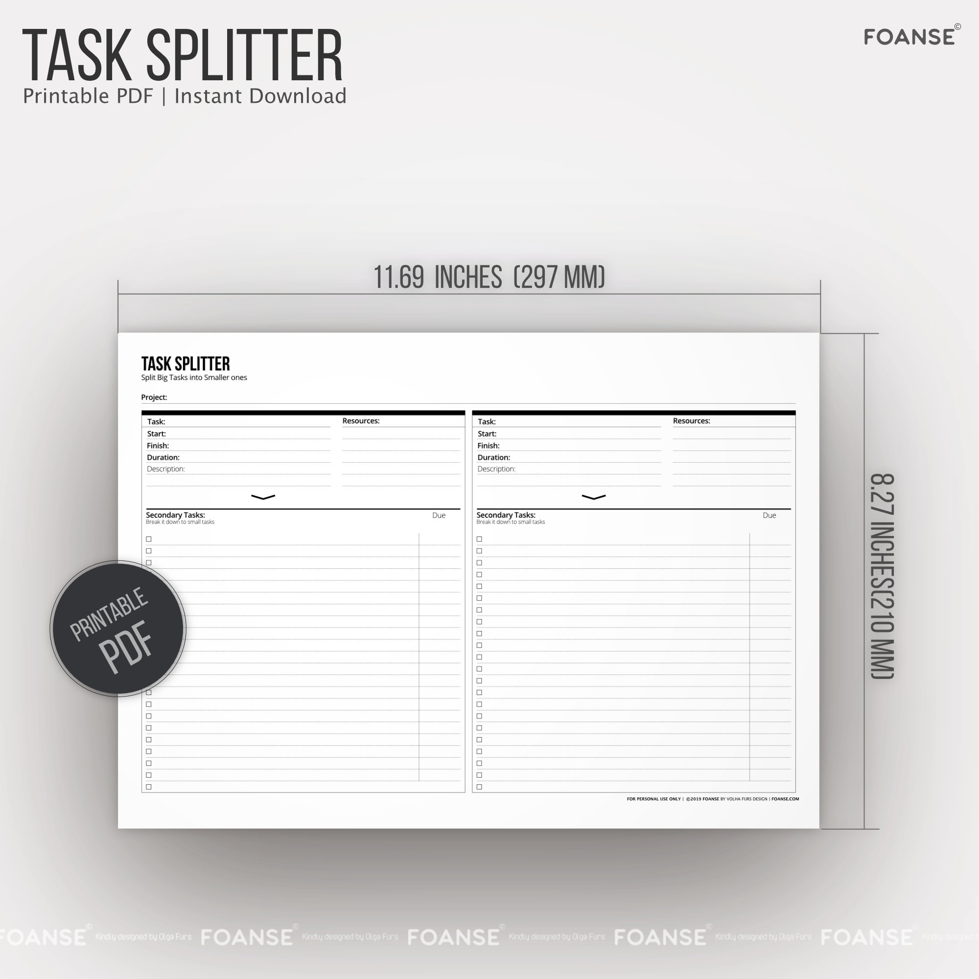 Project Planner Business Planner College Planner Printable | Etsy
