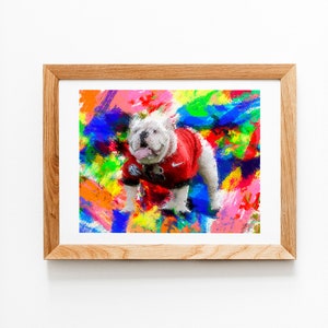University of Georgia (UGA) Bulldog Watercolor Artwork | College Art | Graduation Gift | Dorm Room Art | High Quality Digital Download