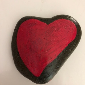 Heart of Maine Hand Painted Rock