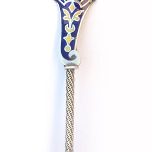 Enamel Sterling Silver Art Deco Spoon