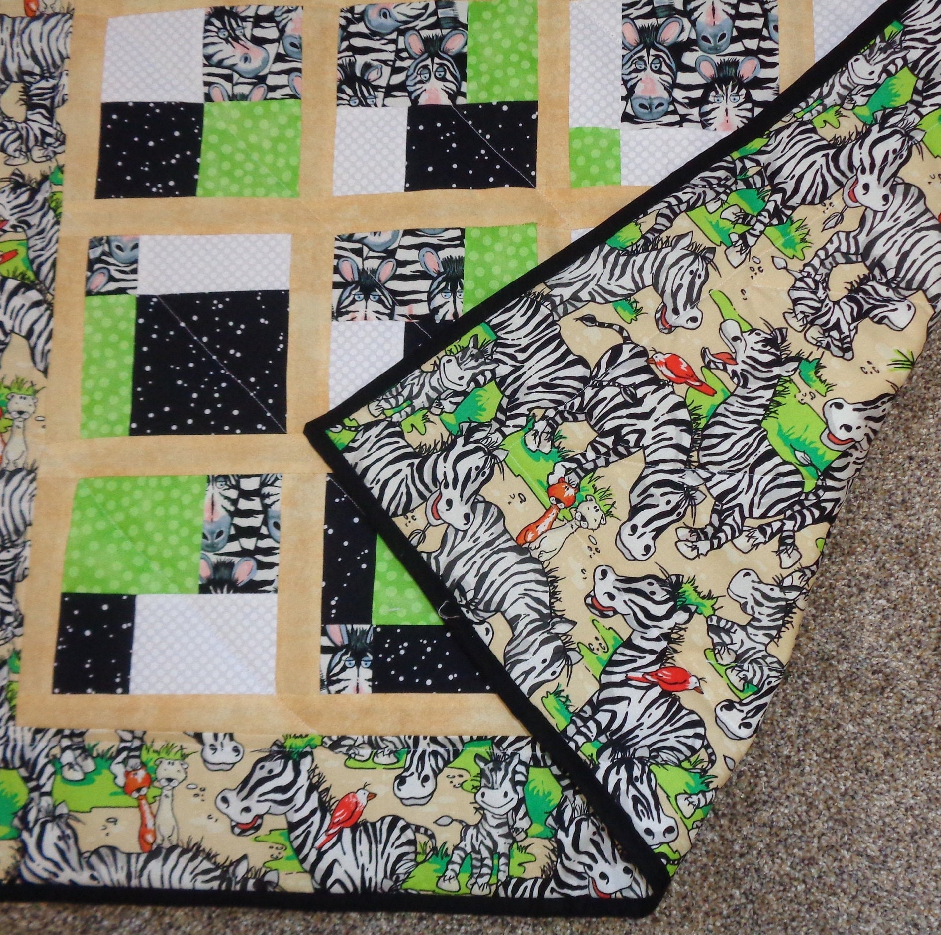Zebra Quilt Etsy