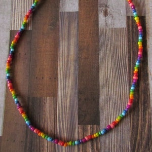 RAINBOW NECKLACE, Seed bead necklace, rainbow, choker, rainbow jewelry, love, necklace, rainbow necklace, choker, beaded necklace, gift idea