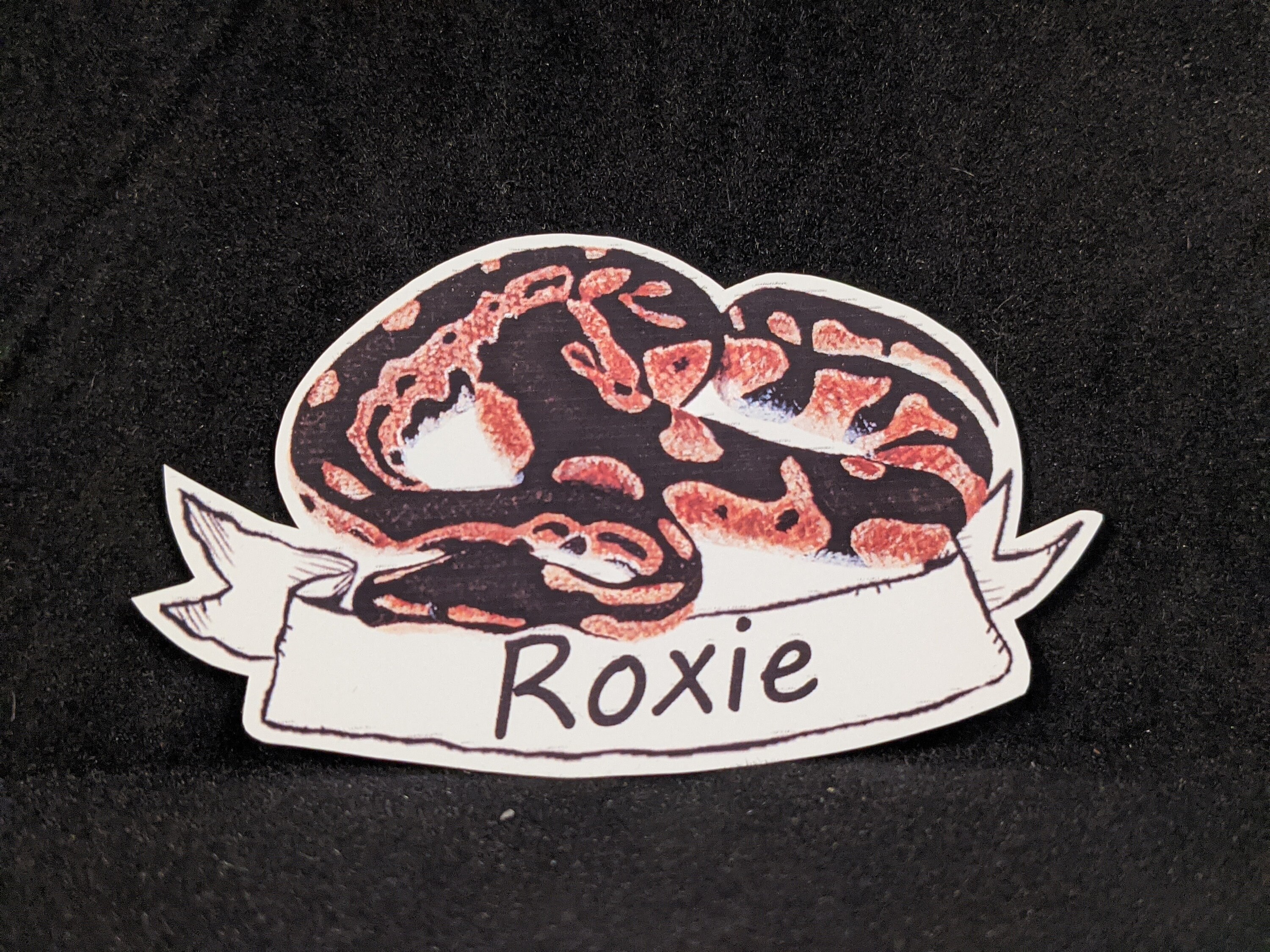 Snake Name Tag Sticker Royal Python Snake Vinyl Sticker Animal - Etsy