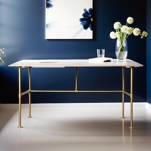 Tafelonderstel Ivar Jolly Gold – Industrieel design van staal - kleur goud