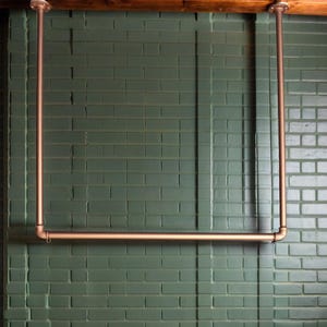 Kledingroede voor aan het plafond - Clara Red Hot - in de trendy kleur koper | plafondmontage