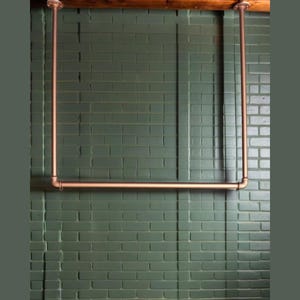 Kleiderstange für die Decke - Clara Red Hot - in der Trendfarbe Kupfer  | Deckenmontage