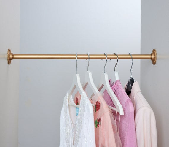 Niche Clothes Rail in Bronze gold Maja Copper Rose Wardrobe Rail Etsy