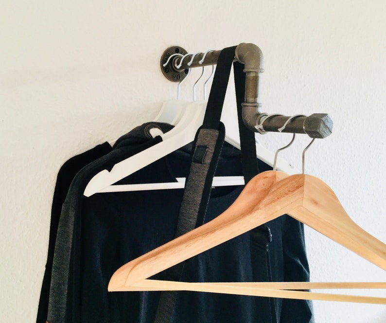 Clothes hook industrial cloakroom bar wardrobe clothes rack Etsy