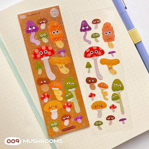 Stickervel paddenstoeldecoratie | schattige ministickers kpop-journaling