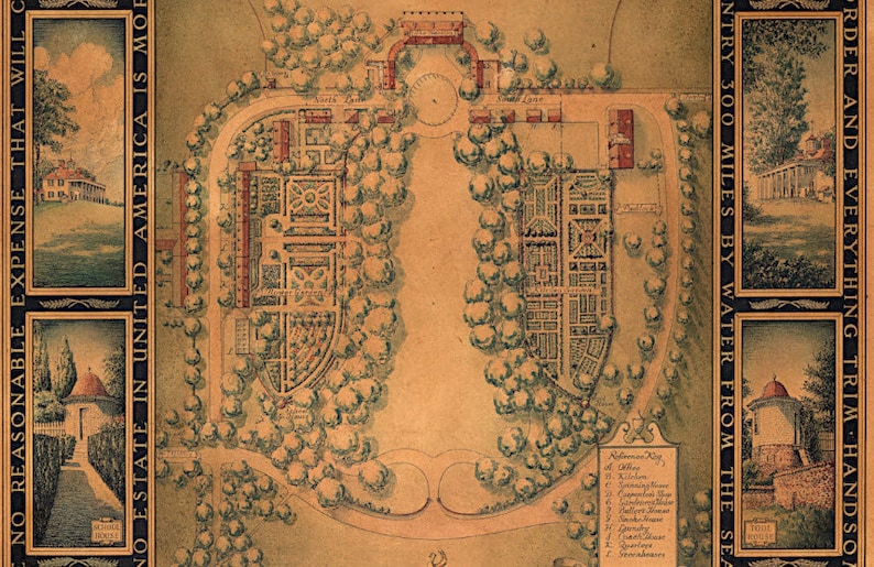 Mount Vernon Print on Canvas ready to Hang George Washington Vintage ...