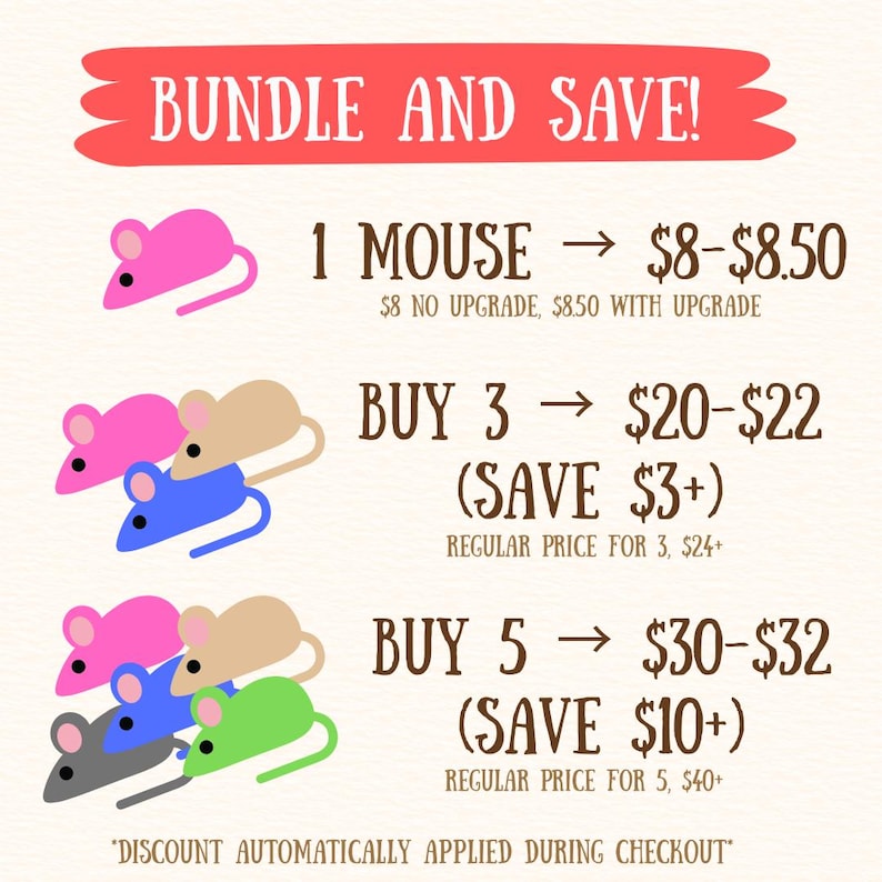 Handmade Crochet Cat Toy Mouse: Cotton Yarn, Catnip Optional image 7