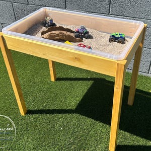 Outdoor Sand & Water Sensory Table w/ 41qt Bin | Montessori Play
