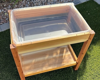 Outdoor Sand & Water Sensory Table with Shelf | Montessori