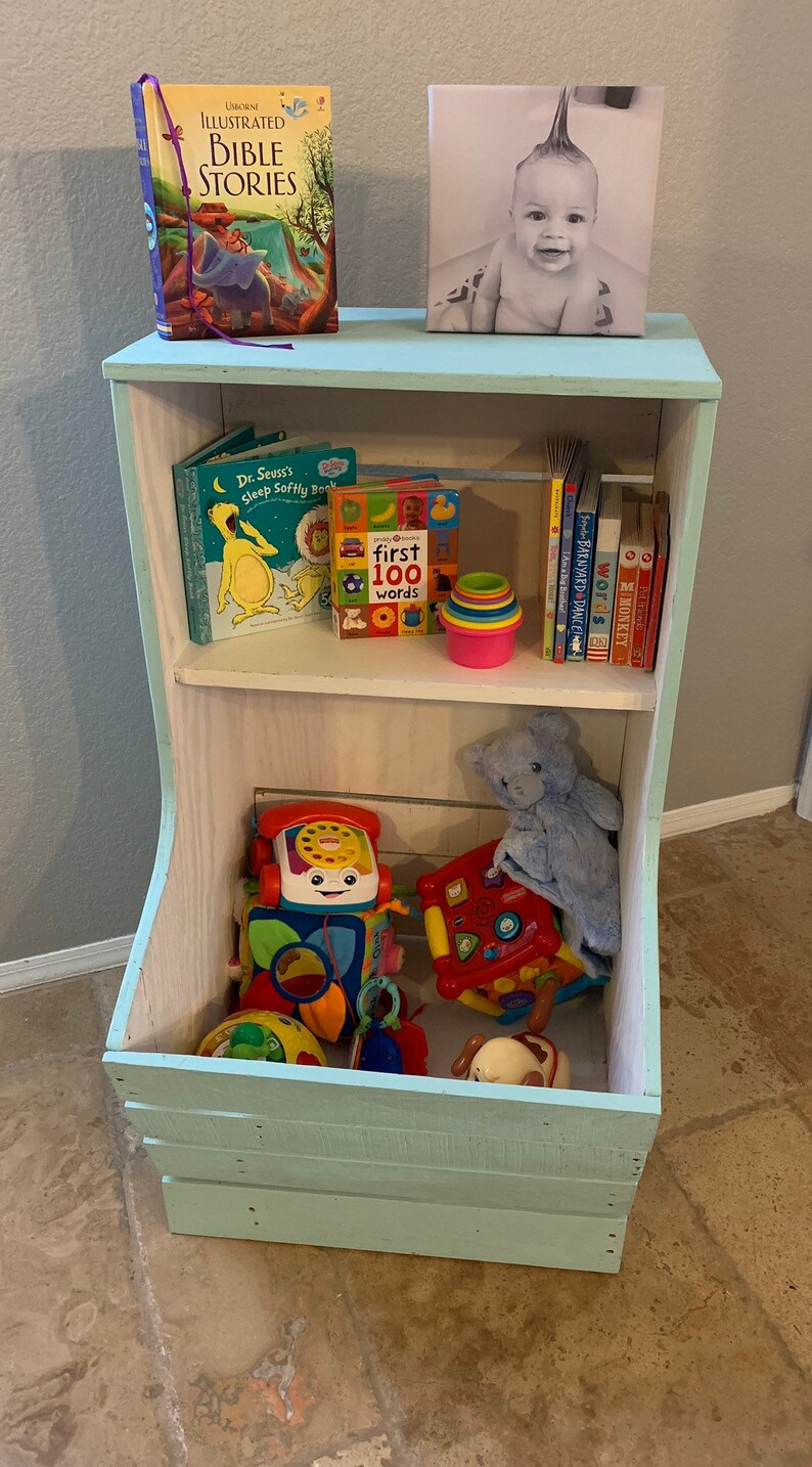toy box book shelf combo