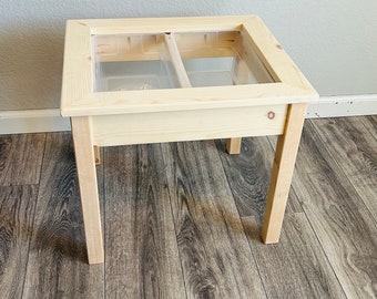 Children’s Wooden Sensory & Activity Table - 6qt. 2 Bin's | Montessori | Sensory Play