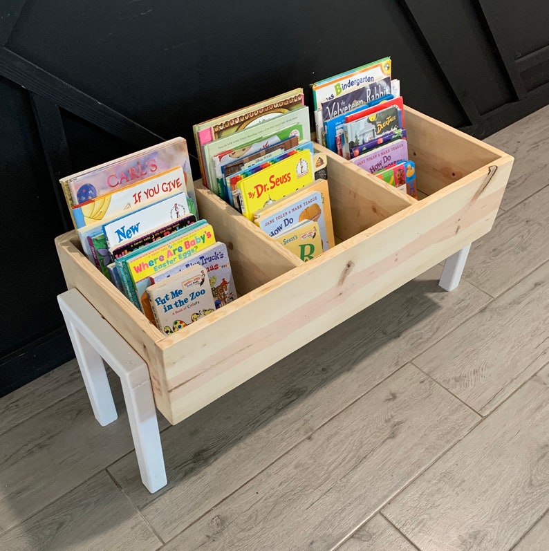 Wooden Book Bin Large Book Box Toy Storage Book Etsy