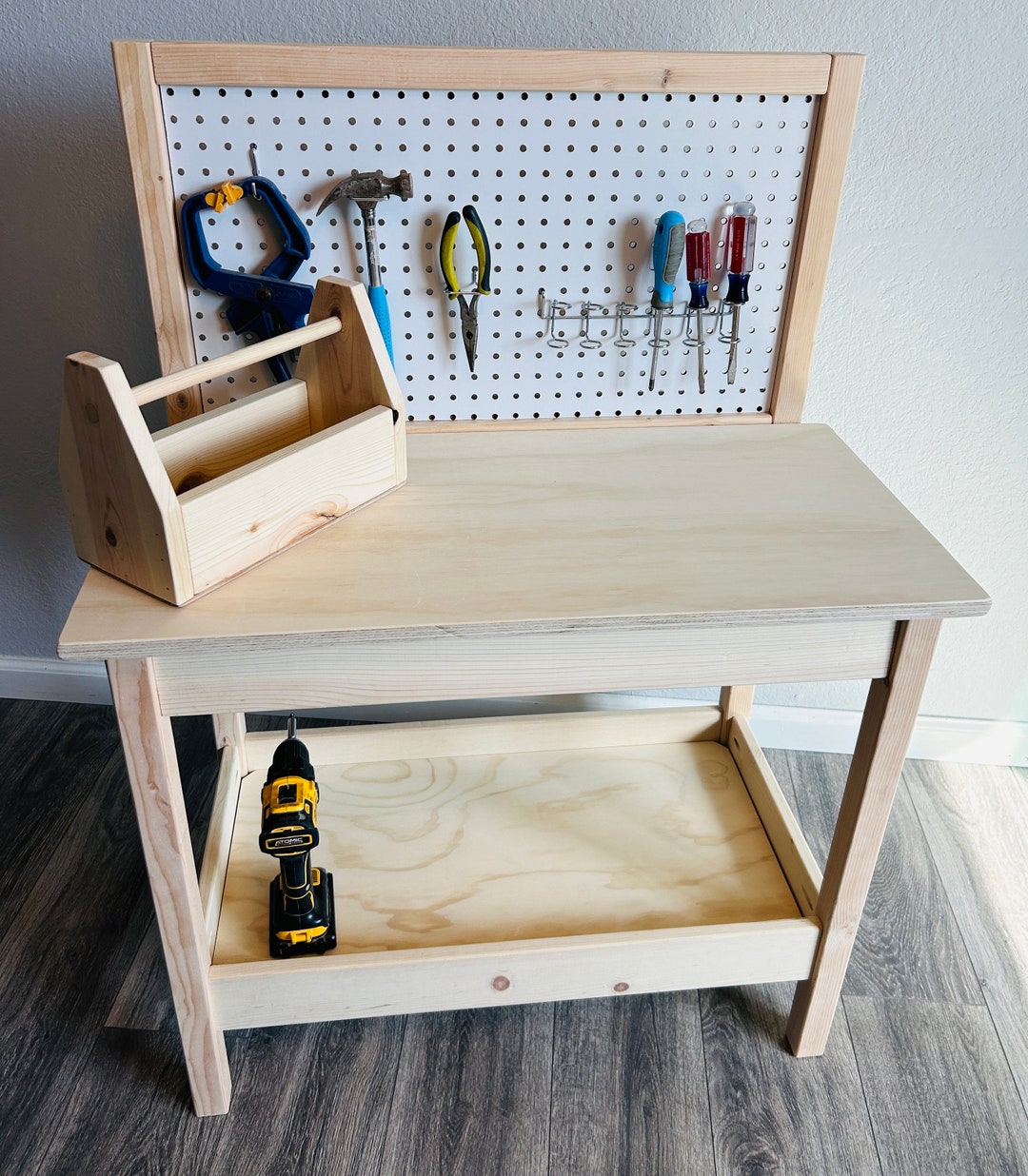 Kid's Wooden Work & Tool Bench - Etsy