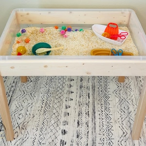 Sensory & Montessori Table - 41qt Bin with Optional Wood Lids | Multi-purpose | Activity Table | Gift for Kids | Birthday Present