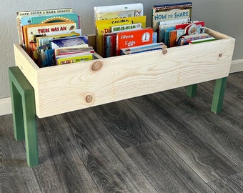 Wooden Book Bin - Large | Book Case | Toy Storage | Montessori