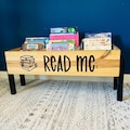 Large Wooden Book Bin: Montessori Toy Storage & Organizer