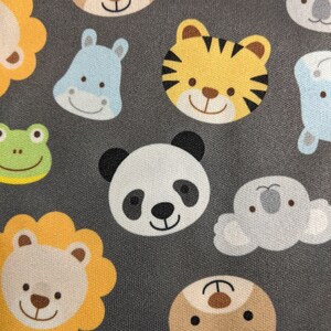 Zoo Animals PUL Waterproof Fabric, Half yard, Fat Quarter