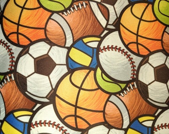 Sports Balls PUL Waterproof Fabric, 14" x 17"