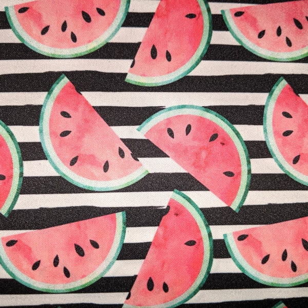 Watermelon stripe PUL Waterproof Fabric, Half yard, Fat Quarter