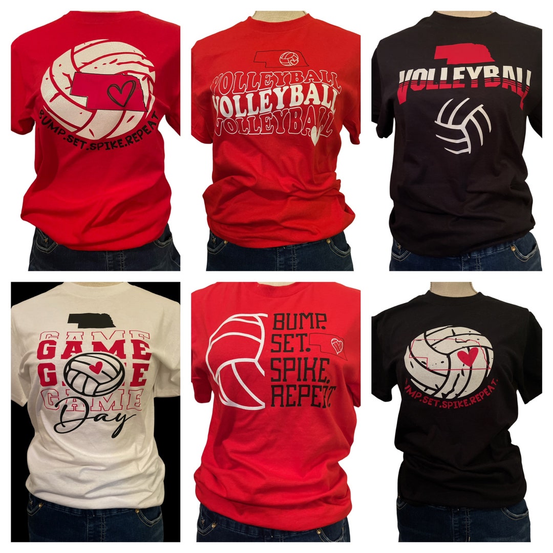 Variety of Nebraska Volleyball Shirts SXL Etsy