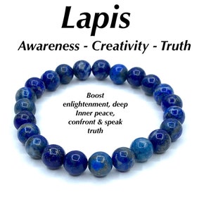 Lapis Lazuli Armband, Lapis Lazuli Armband, Lapis Lazuli Schmuck, Energie Armbänder, Heilkristall Armband,