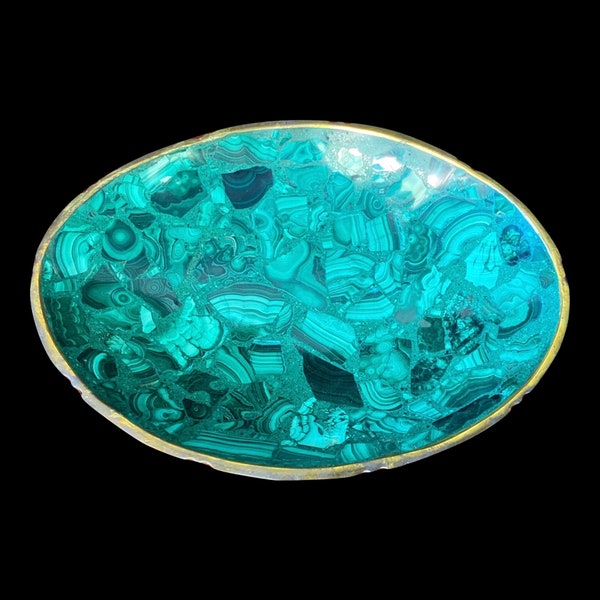 Large Malachite Bowl AAA Quality 6in 295 Grams