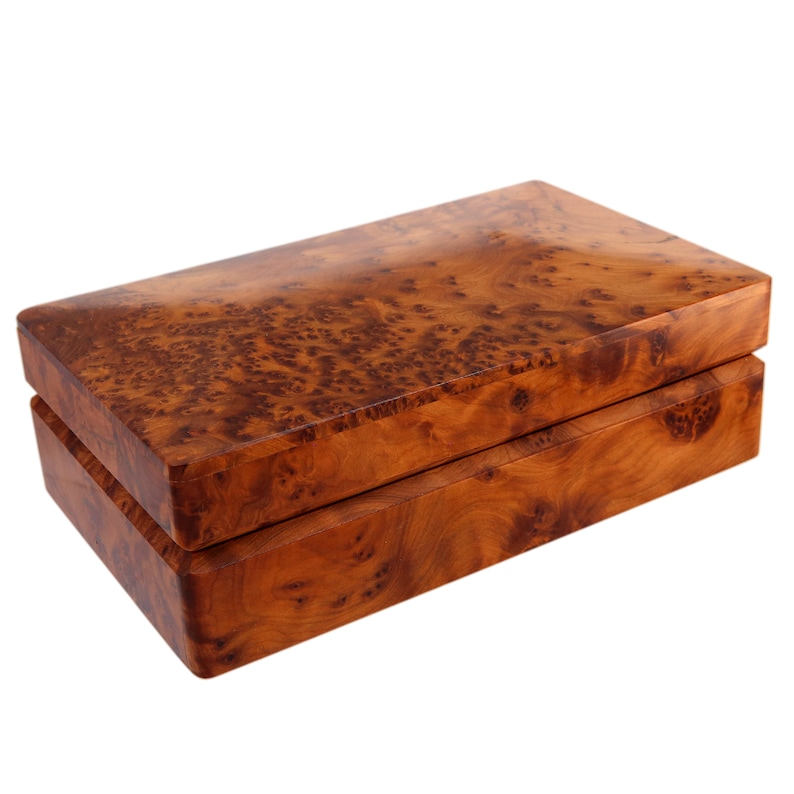 Handmade Wood Jewelry Box With Lid On Hinges Keepsake Rectangular Box
