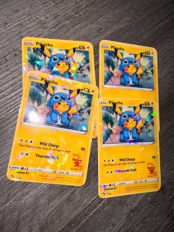 stitch pokemon card And the final one is the enchanted card for Stitch!! See you tomorrow at @lorcaquest #lorcana #stitch #enchanted #nataliedombois
