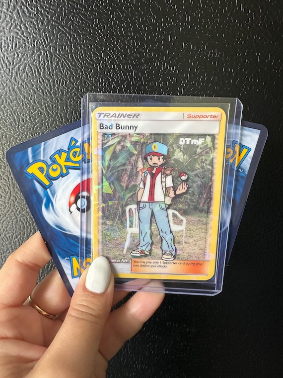 Bad Bunny Trainer DTMF Holographic Pokemon Card - Etsy