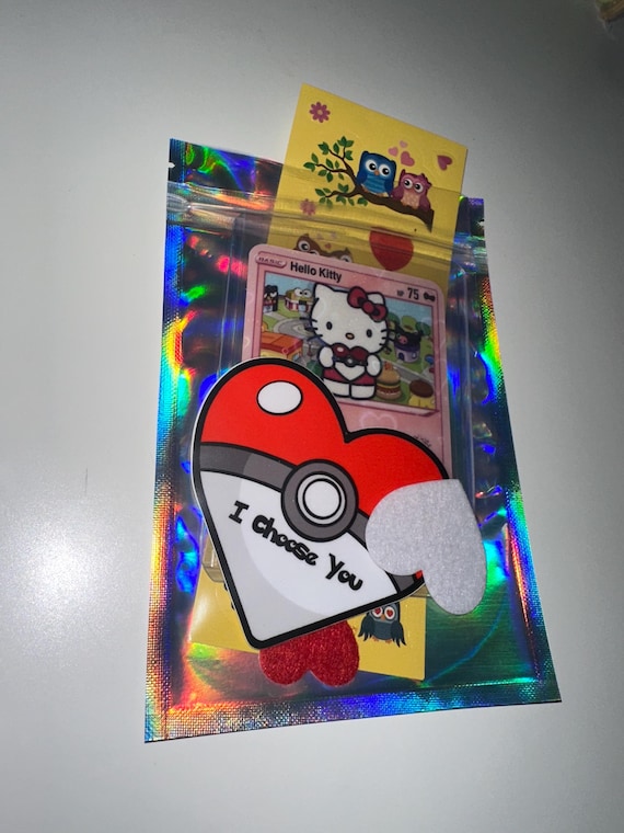 Hello Kitty Holographic Pokemon Card - Etsy